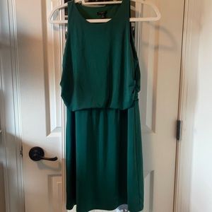 Emerald green knit dress